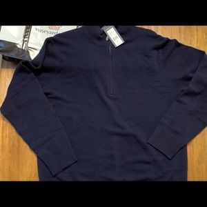 1/4 zip Vineyard Vines cashmere mens sweater. Missed return date.